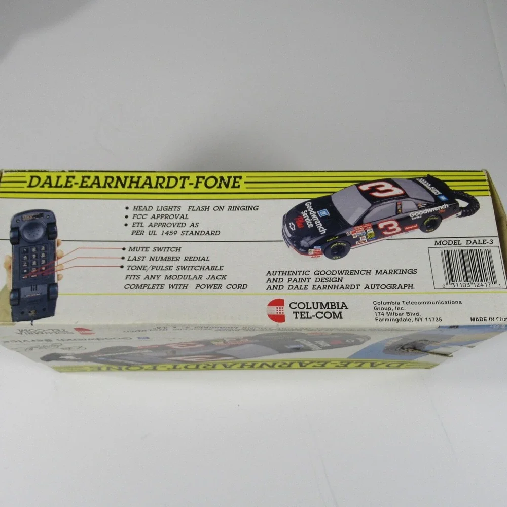 NASCAR Dale Earnhardt Fone Goodwrench Tel-Com Phone Model DALE-3 New Open Box‎